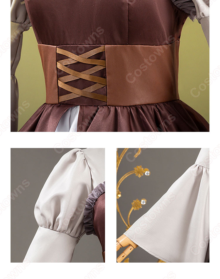 葬送のフリーレン 魔族 リーニエ コスプレ衣装 ゴスロリ衣装-5