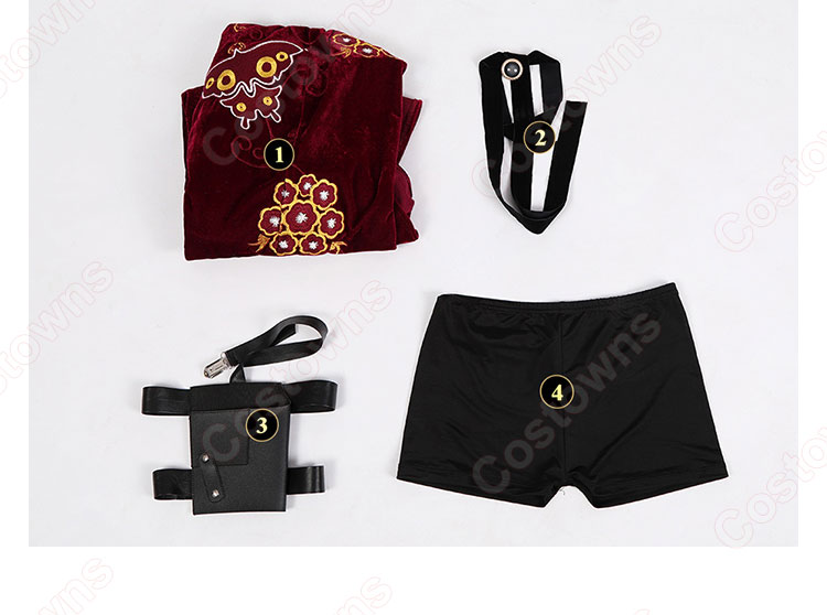 バイオハザード4 エイダ・ウォン コスプレ衣装 真紅 チャイナドレス-12