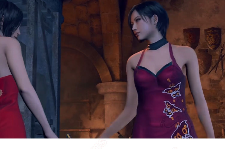 バイオハザード4 エイダ・ウォン コスプレ衣装 真紅 チャイナドレス-1