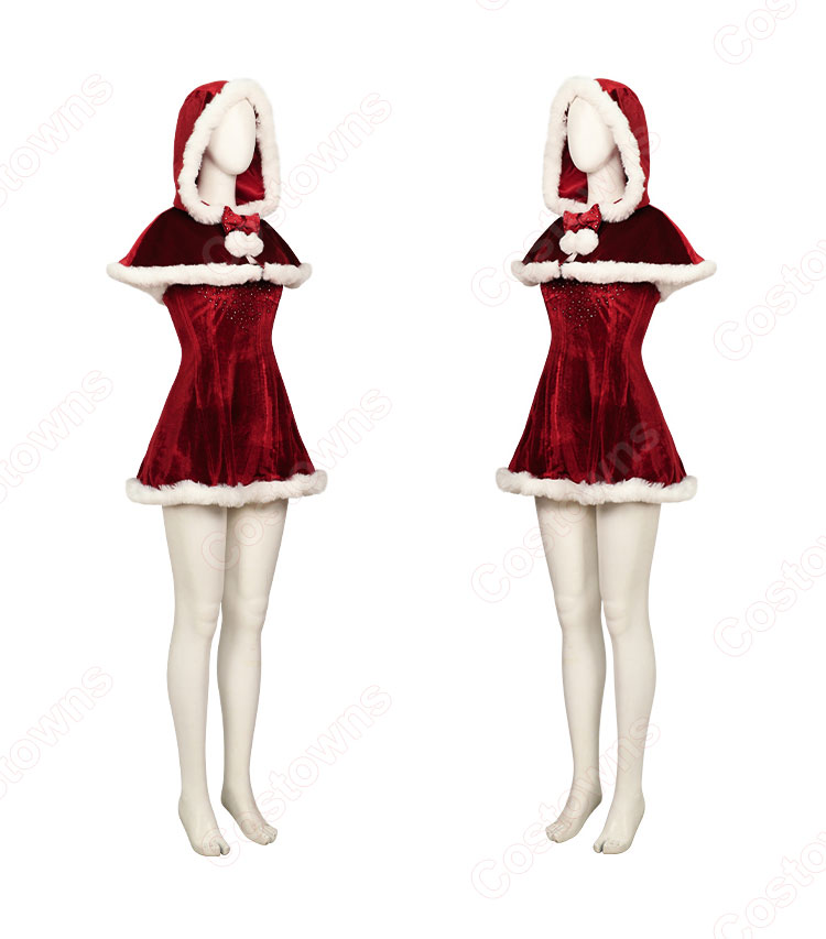 ラブブクリスマスコスチュームセット服 For Labubu Clothes: Christmas Deer Set (Red Festive Outfit