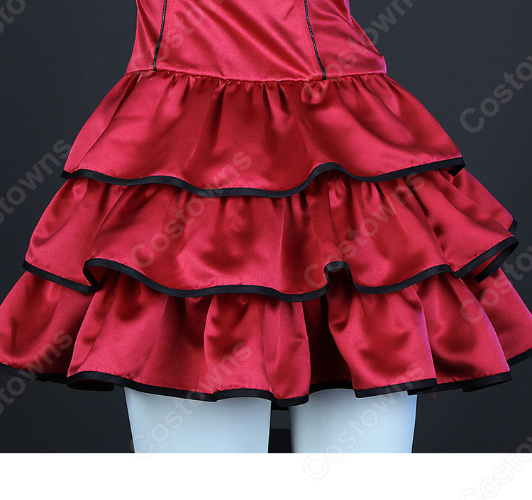 Fate/EXTRA CCC セイバー 深紅の現代衣装 コスプレ衣装 ワンピース-7