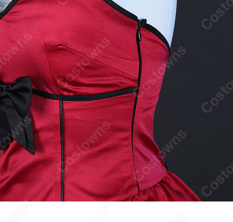 Fate/EXTRA CCC セイバー 深紅の現代衣装 コスプレ衣装 ワンピース-6