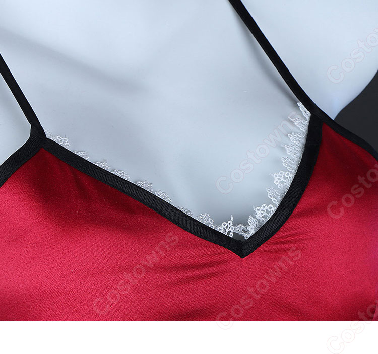 Fate/EXTRA CCC セイバー 深紅の現代衣装 コスプレ衣装 ワンピース-4