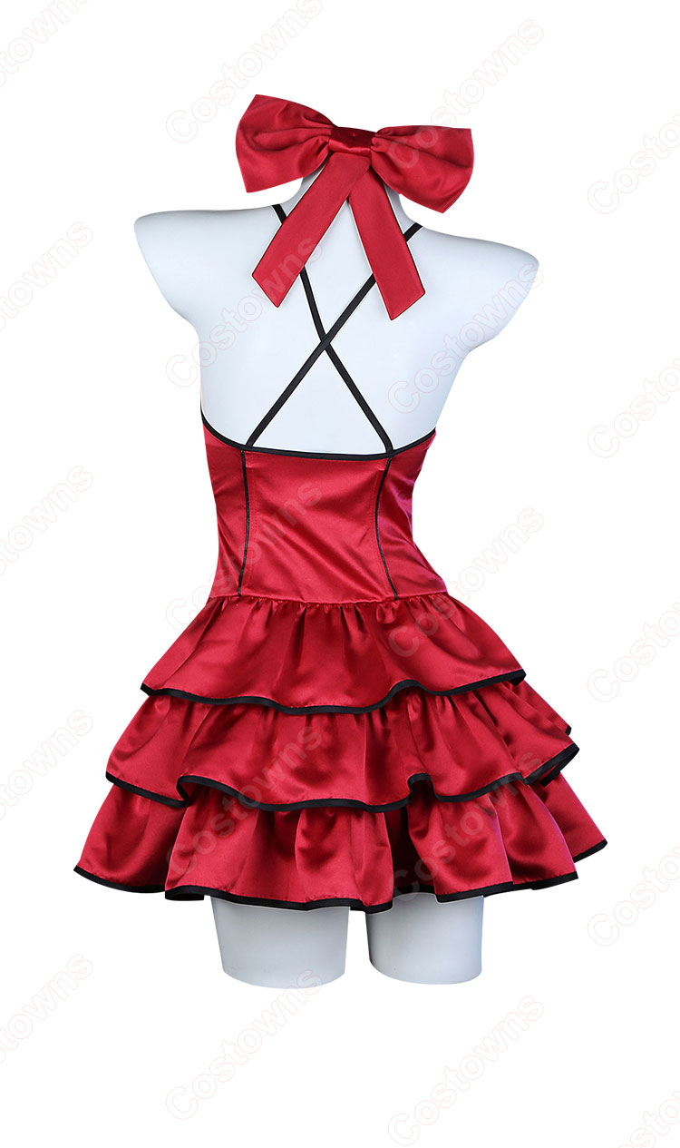 Fate/EXTRA CCC セイバー 深紅の現代衣装 コスプレ衣装 ワンピース-3