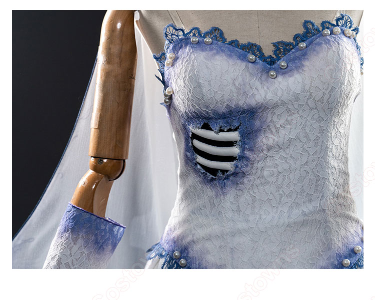 ティム・バートンのコープスブライド エミリー コスプレ衣装-6