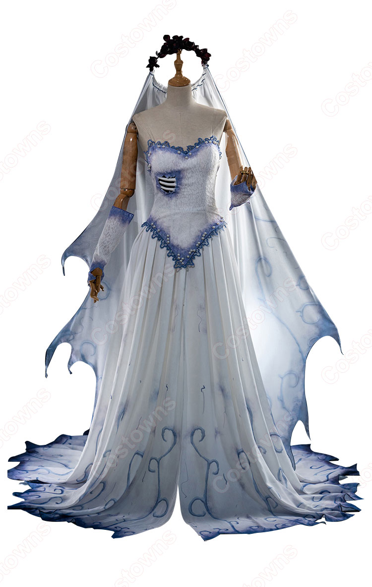 ティム・バートンのコープスブライド エミリー コスプレ衣装-2