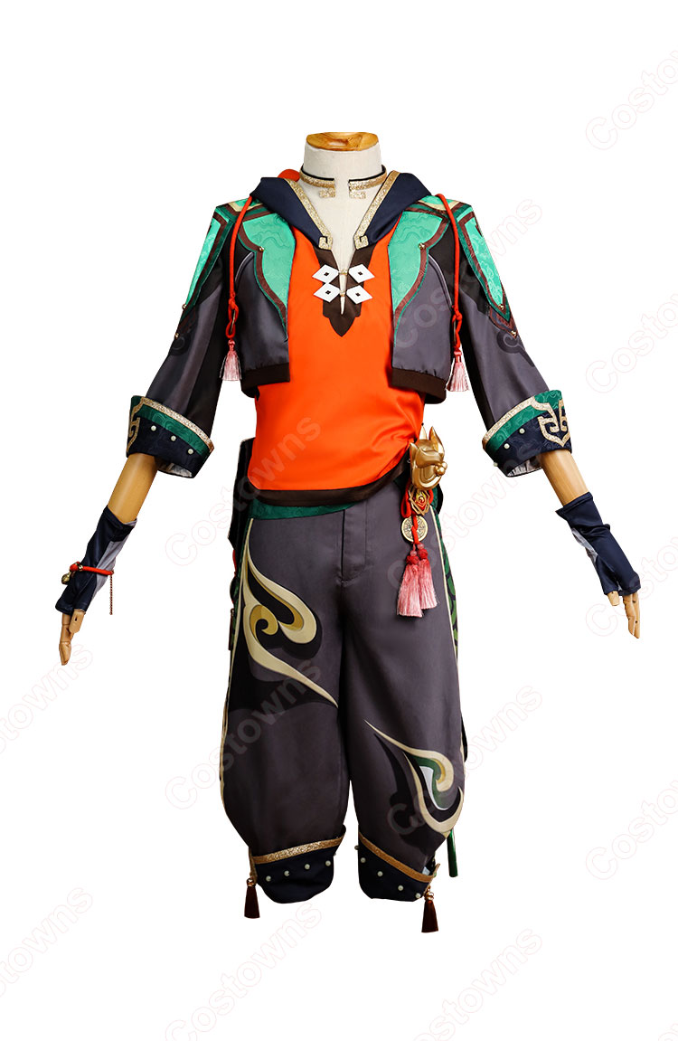 Amazon.co.jp: [fenglei] 原神 嘉明 ガミン コスプレ衣装＋