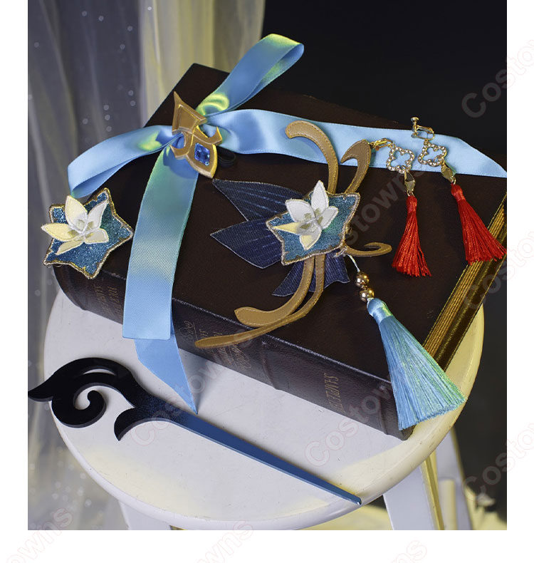 原神 申鶴 冷花幽露 コスプレ衣装-14