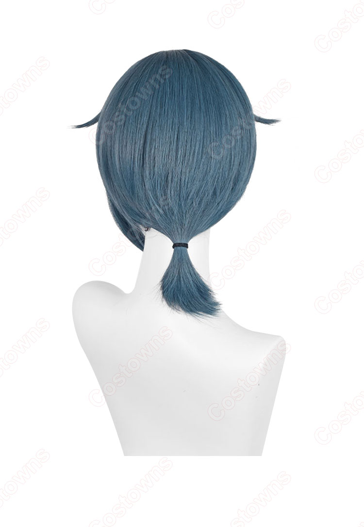 原神 行秋 竹身雨化 コスプレウィッグ-4