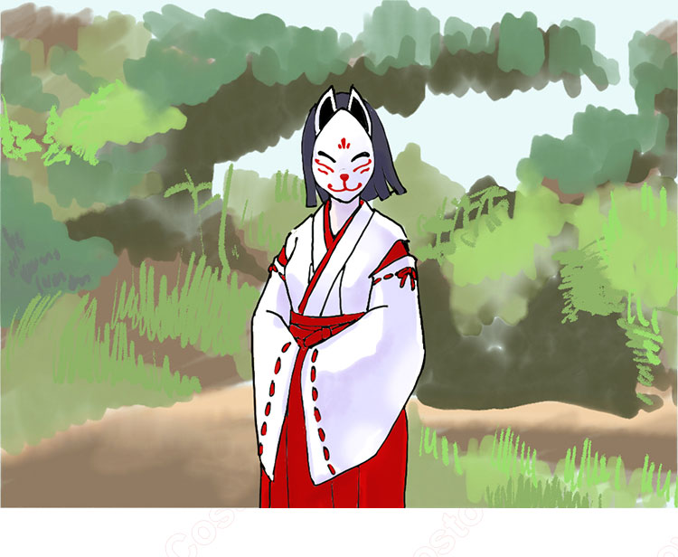 原神 花散里 巫女服 コスプレ衣装-1