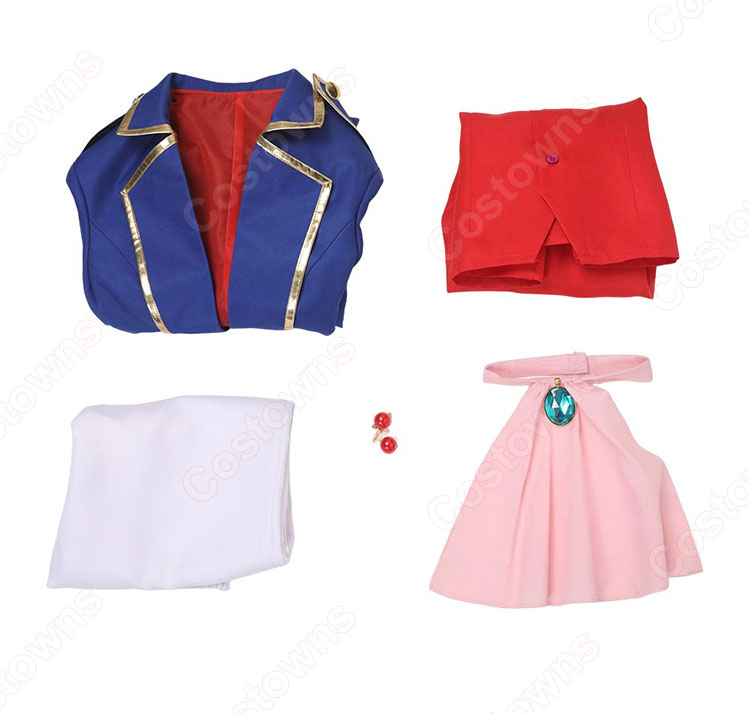 プリンセスピーチ Showtime! ピーチ姫 剣士 コスプレ衣装-7
