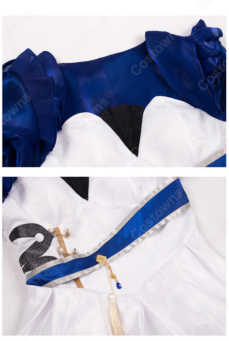 原神 フリーナ コスプレ衣装 水色アリス 同人衣装-4