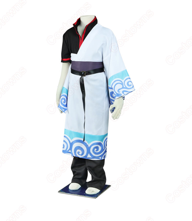 ランモバ 銀魂 坂田銀時 子供用 コスプレ衣装-3