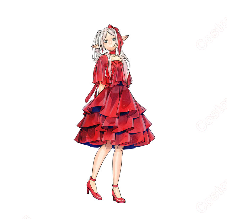 Amazon.co.jp: 葬送のフリーレン フリーレン 赤いドレス