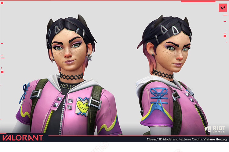 VALORANT クローヴ コスプレ衣装-1