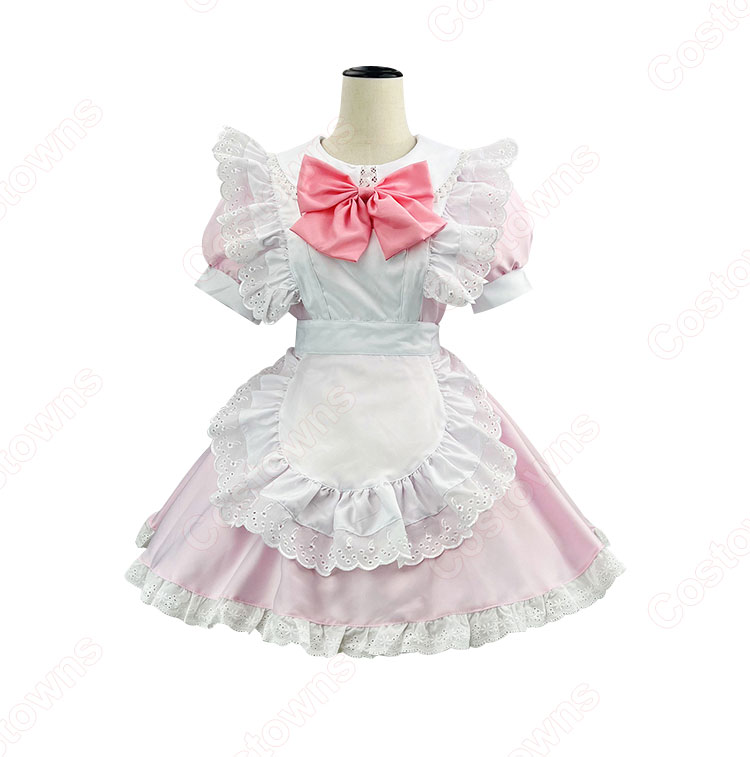 セガコラボカフェ マギアレコード 魔法少女まどか☆マギカ外伝 鹿目まどか メイド服 コスプレ衣装-2