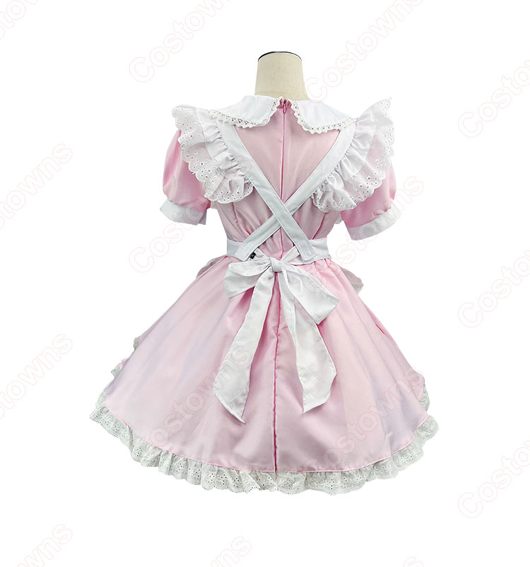 セガコラボカフェ マギアレコード 魔法少女まどか☆マギカ外伝 鹿目まどか メイド服 コスプレ衣装-4