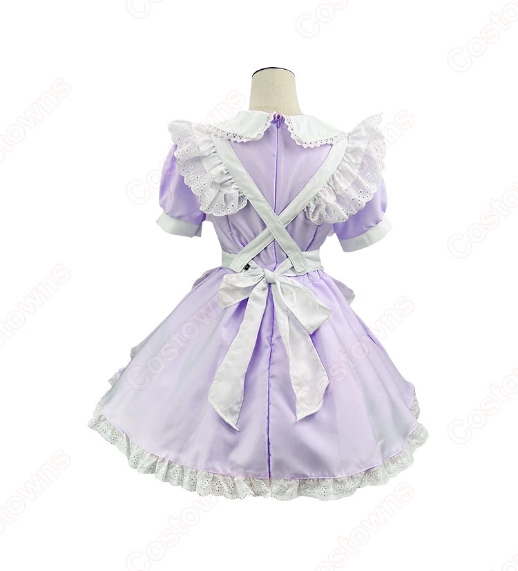セガコラボカフェ マギアレコード 魔法少女まどか☆マギカ外伝 暁美ほむら メイド服 コスプレ衣装-4