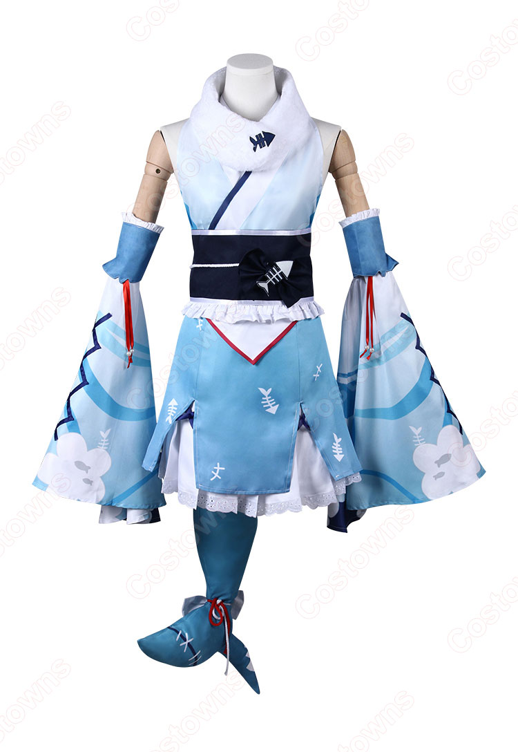 Amazon.co.jp: [BASETAKE] ホロライブ がうる・ぐら コスプレ衣装 子供用 Gawr Gura サメちゃん 子ども服 尻尾付き  Hololive vtuber バーチャルアイドル コスチューム 子供 仮装 cosplay 変装 イベント110 : おもちゃ