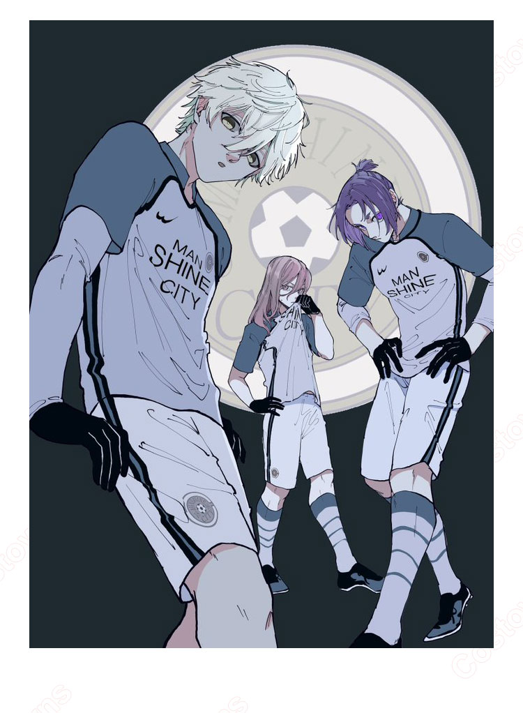 ブルーロック イングランド組 コスプレ衣装 御影玲王 凪誠士郎 千切豹馬 サッカーウェア-1