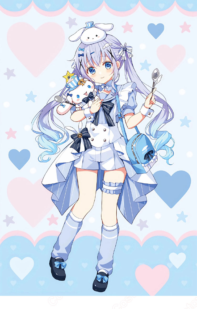 ご注文はうさぎですか？BLOOM×サンリオキャラクターズ チノ 香風智乃 コスプレ衣装 - Costowns