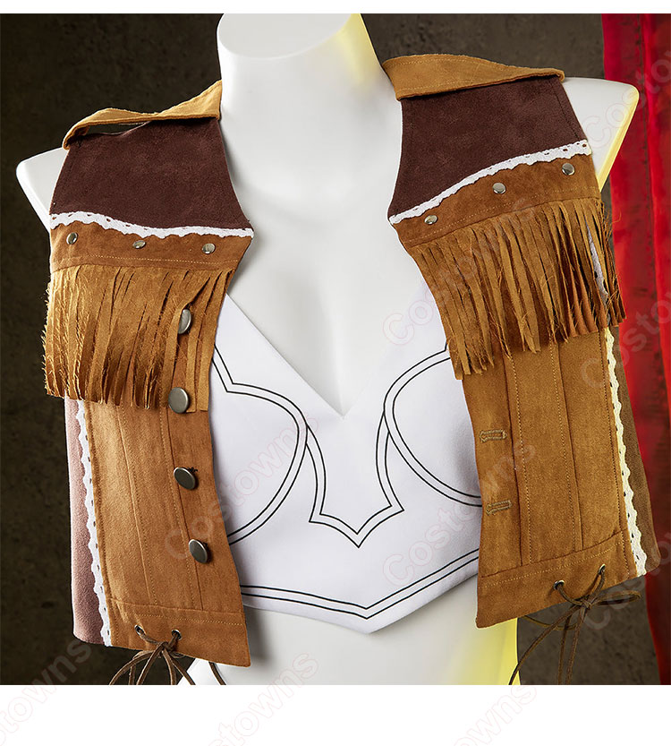 ファイナルファンタジーVII リバース ティファ・ロックハート ウェスタンガイド姿 コスプレ衣装-6