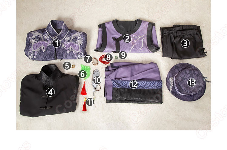 IdentityV 第五人格 白黒無常 范無咎 麒麟商人 コスプレ衣装 トゥルース＆リーズニング 東方の麒麟 SSR衣装-10