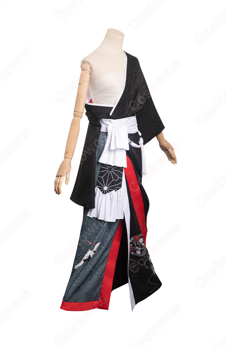ファイナルファンタジーXIV 夜鶴胴着 コスプレ衣装 着物-3