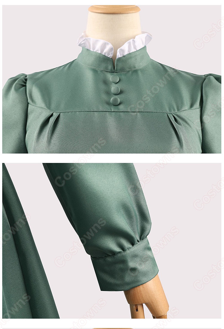 ハウルの動く城 ソフィー・ハッター コスプレ衣装 緑ワンピース-5