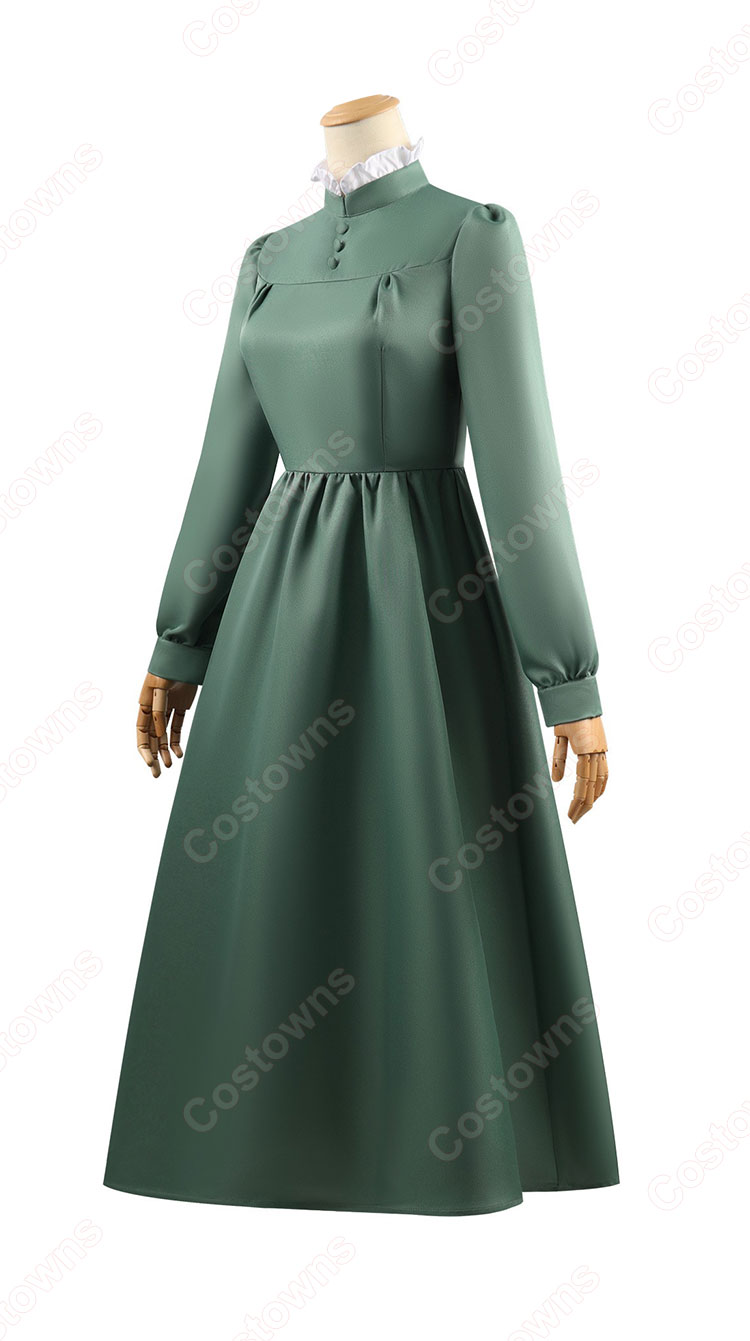 ハウルの動く城 ソフィー・ハッター コスプレ衣装 緑ワンピース-3