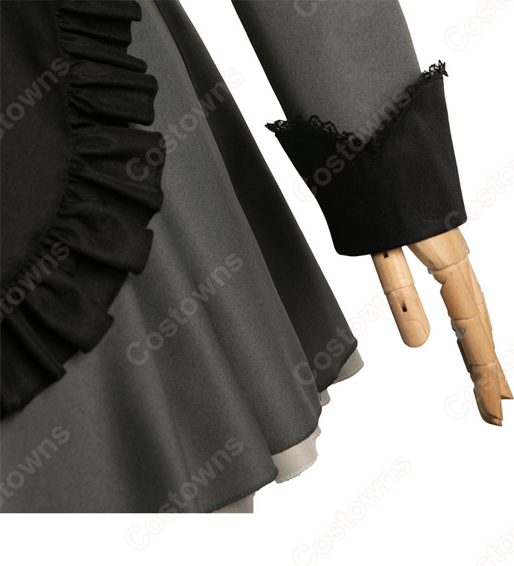 【推しの子】 星野ルビー 吸血鬼 コスプレ衣装 ハロウィン 真っ黒衣装 メイド服-8