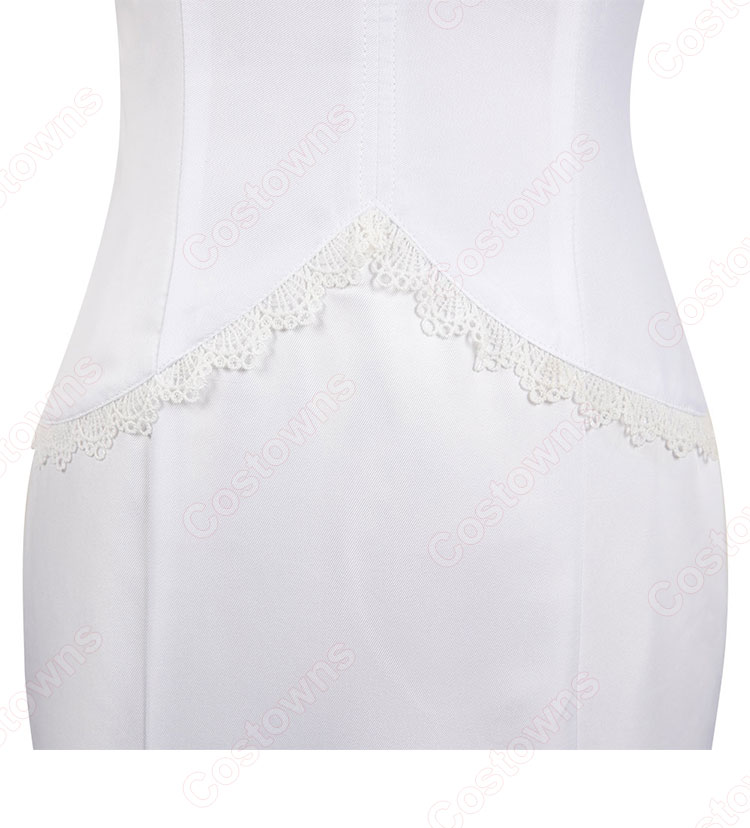 Re:ゼロから始める異世界生活 エミリア コスプレ衣装 白いワンピース-7