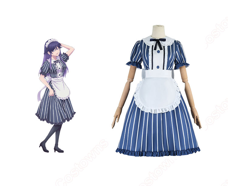 女神のカフェテラス 千代田莉々歌 高崎舞乙 宗谷萌美 吉野碧流 ヴァレンティーナ吾妻 コスプレ衣装 メイド服-1