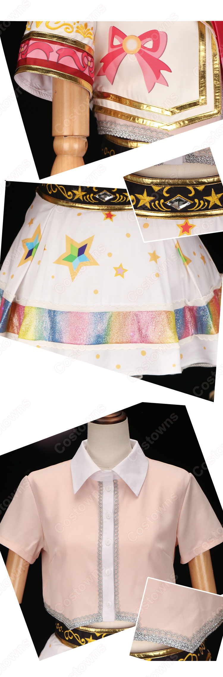 アイカツオンパレード! ヒラリ/ヒトリ/キラリ 星宮いちご コスプレ衣装-5