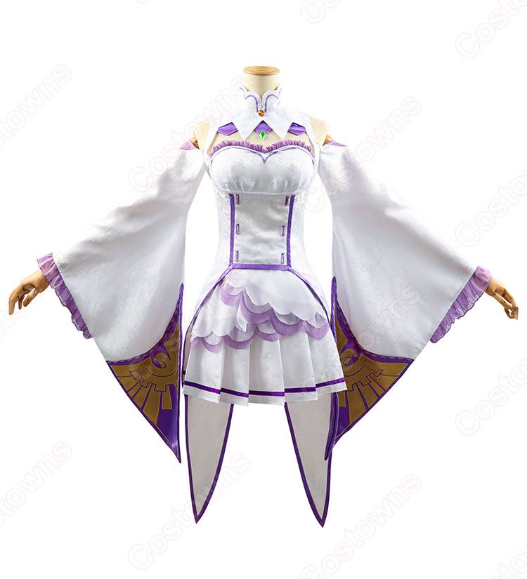 Re:ゼロから始める異世界生活 ヒロイン エミリア コスプレ衣装