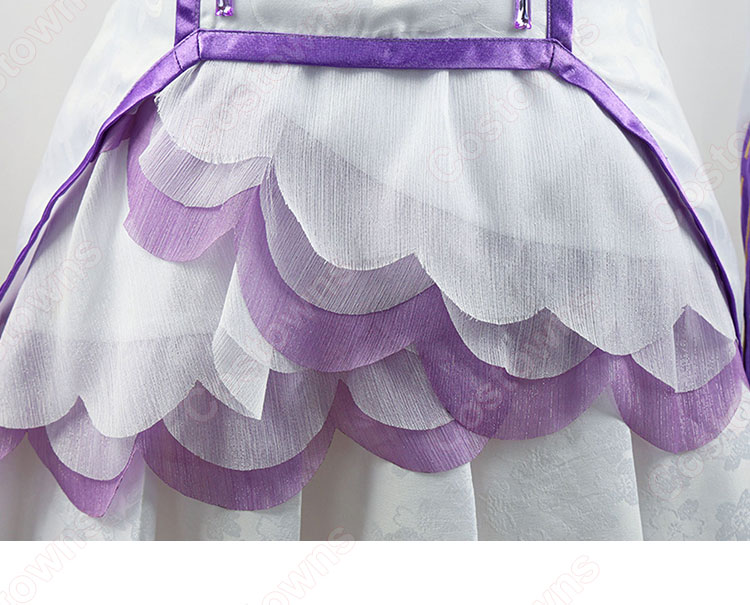 Re:ゼロから始める異世界生活 ヒロイン エミリア コスプレ衣装-6