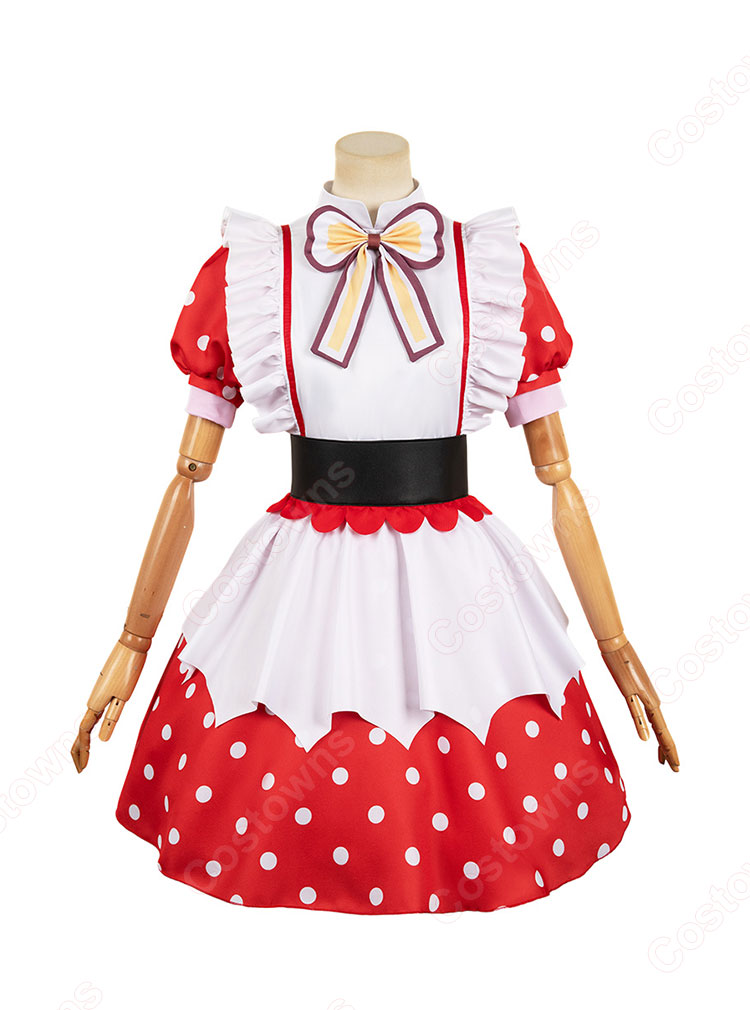 【推しの子】 有馬かな コスプレ衣装 (帽子、ワンピース、蝶結び、コルセットベルト、靴下)-1