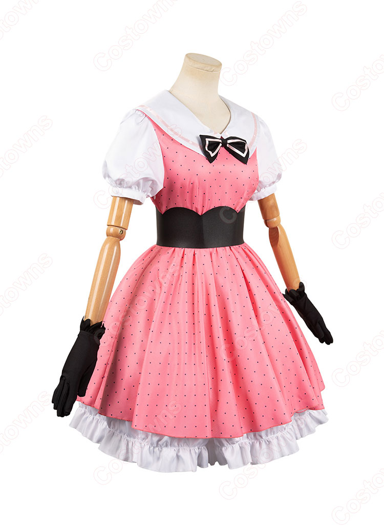 【推しの子】 星野ルビー コスプレ衣装 (ワンピース、手袋、コルセットベルト、髪飾り、蝶ネクタイ)-3