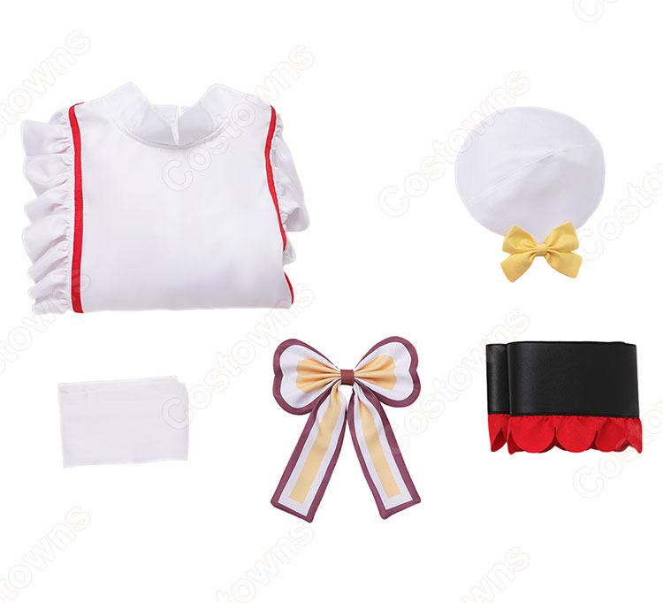 【推しの子】 有馬かな コスプレ衣装 (帽子、ワンピース、蝶結び、コルセットベルト、靴下)-10