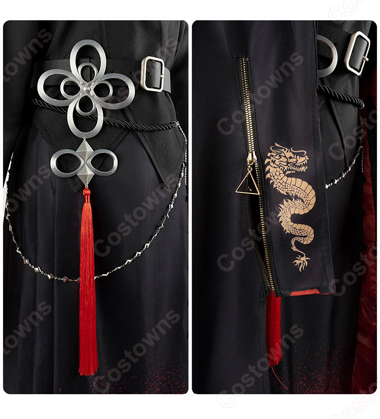 Vtuber ホロライブ 星街すいせい 東洋風スーツ衣装 コスプレ衣装 白&黒 洋服-13