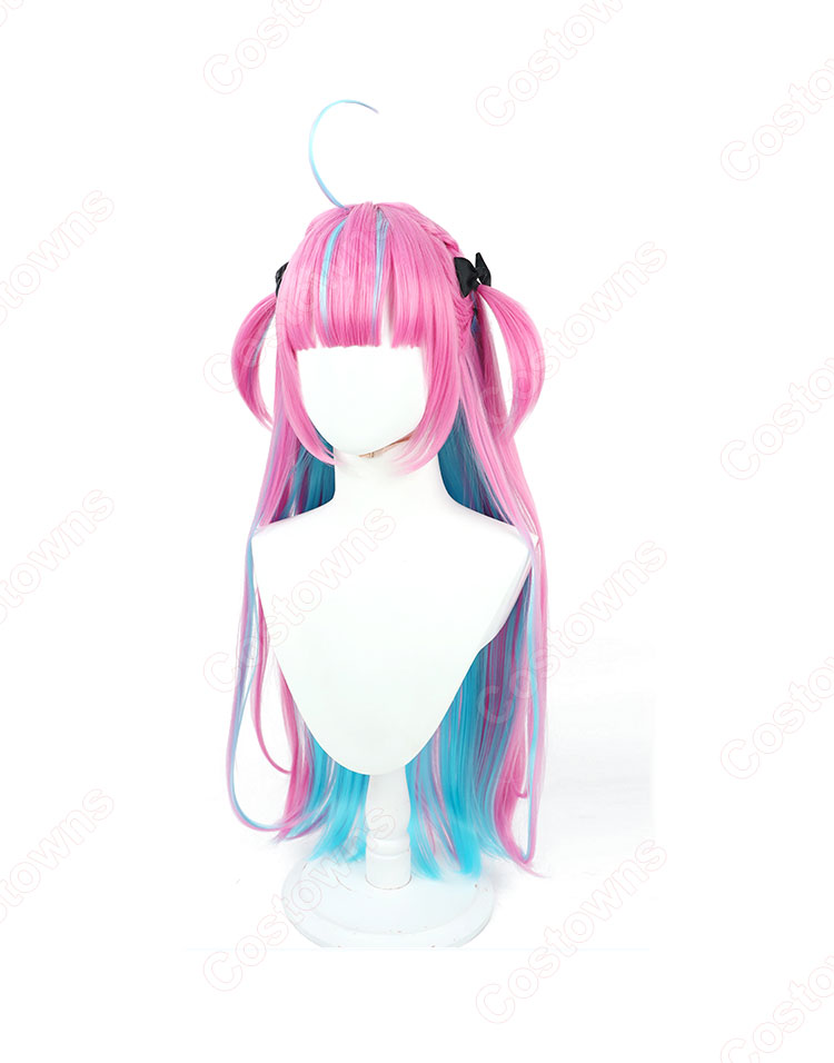 VTuber ホロライブ 湊あくあ コスプレウィッグ-4