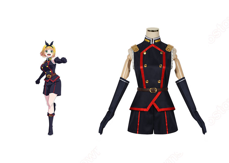 魔都精兵のスレイブ 駿河朱々 コスプレ衣装-1