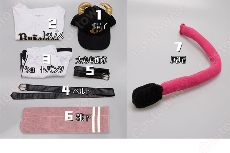 VTuber ホロライブ プロ野球パシフィック・リーグ6球団 白銀ノエル(オリックス・バファローズ) コスプレ衣装-12