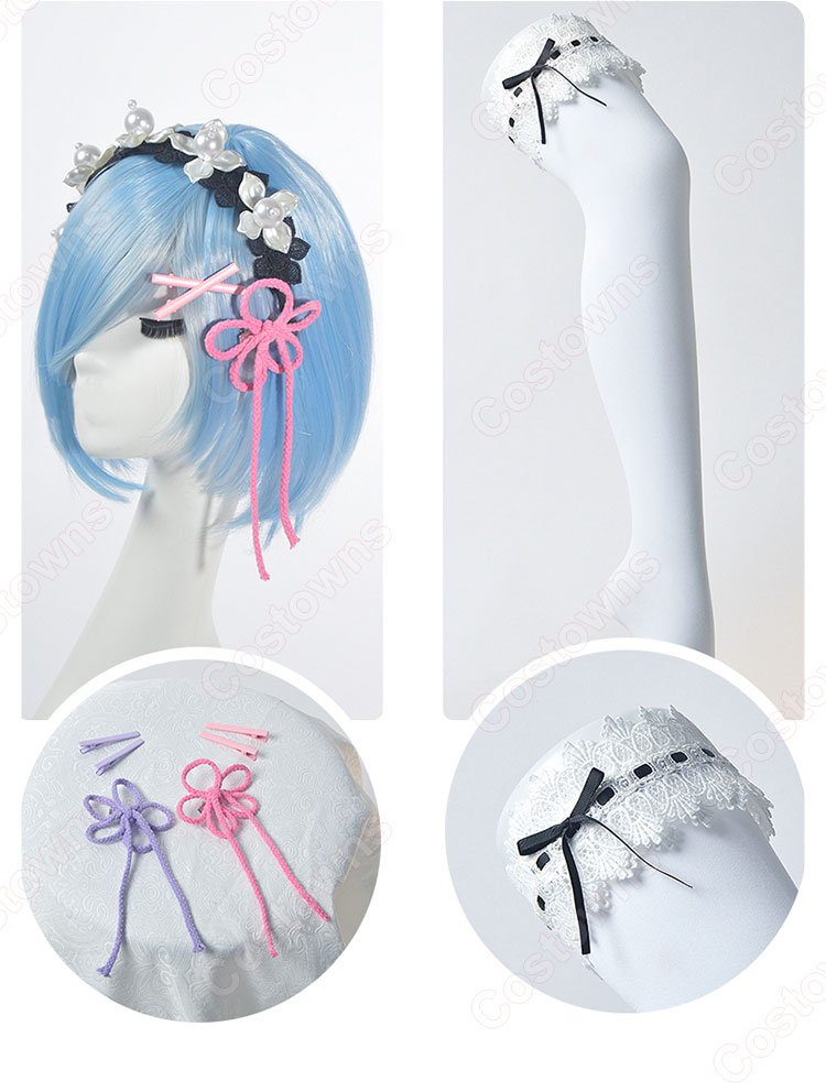 Re:ゼロから始める異世界生活 レム ラム コスプレ衣装 メイド服-11