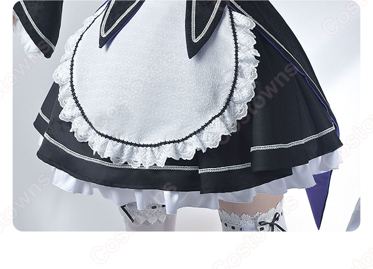 Re:ゼロから始める異世界生活 レム ラム コスプレ衣装 メイド服-7