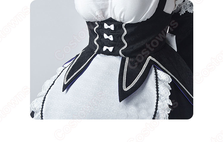 Re:ゼロから始める異世界生活 レム ラム コスプレ衣装 メイド服-6