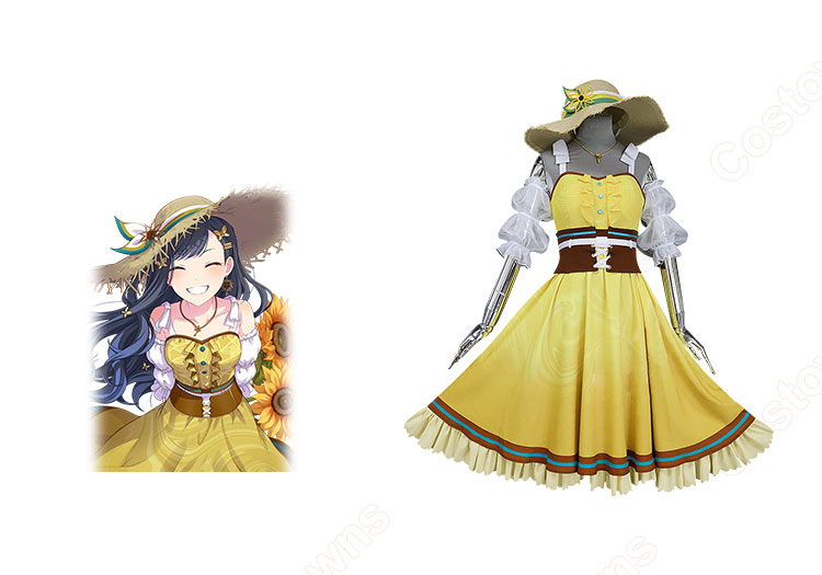 プロジェクトセカイ カラフルステージ! feat. 初音ミク 優しい記憶 白石杏 Loving Sunflower 衣装 コスプレ衣装-1