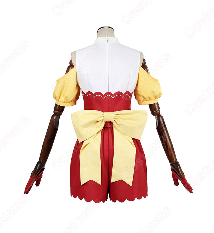 【推しの子】 MEMちょ コスプレ衣装 (ショートパンツ、トップス、髪飾り、手袋、背部蝶結び)-4