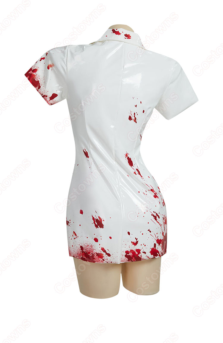ハロウィン ナース服 看護師 コスプレ衣装 血まみれ ホラー系 コスプレ 仮装-3