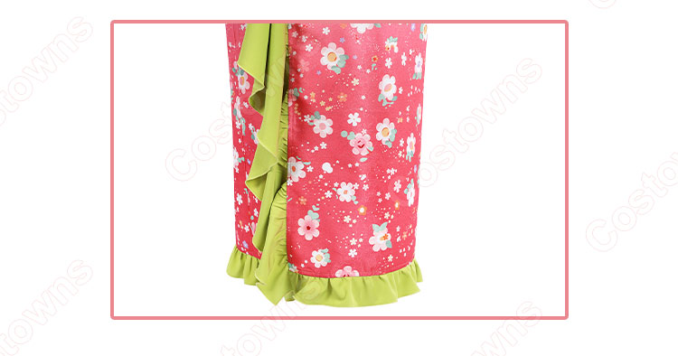 鬼滅の刃:ナンジャタウンコラボ 甘露寺蜜璃 街着姿 コスプレ衣装-8